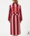 Red and Pink Bathrobe back