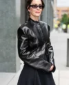 Sarah Paulson New York City 2026 Leather Jacket
