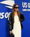Shop Vera Wang US Open Event 2026 Black Leather Jacket