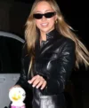 Tate McRae Canadian Singer 2026 Black Leather Jacket For Women
