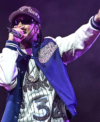The R&B Las Vegas Tour 2026 Guest Appearance Tyga Nike Blue and White Varsity Jacket Right