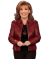 Tv Show The View 2026 Joy Behar Red Audrey Leather Jacket