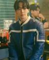Typhoon Family Lee Jun-ho Blue Leather Jacket