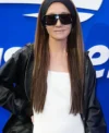 US Open Event Vera Wang Black Leather Jacket