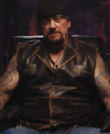 Undertaker Looking for Cena Brown Leather Vest