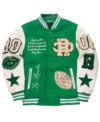WWE SmackDown 2026 Mia Yim Green and White Varsity Letterman Jacket Front