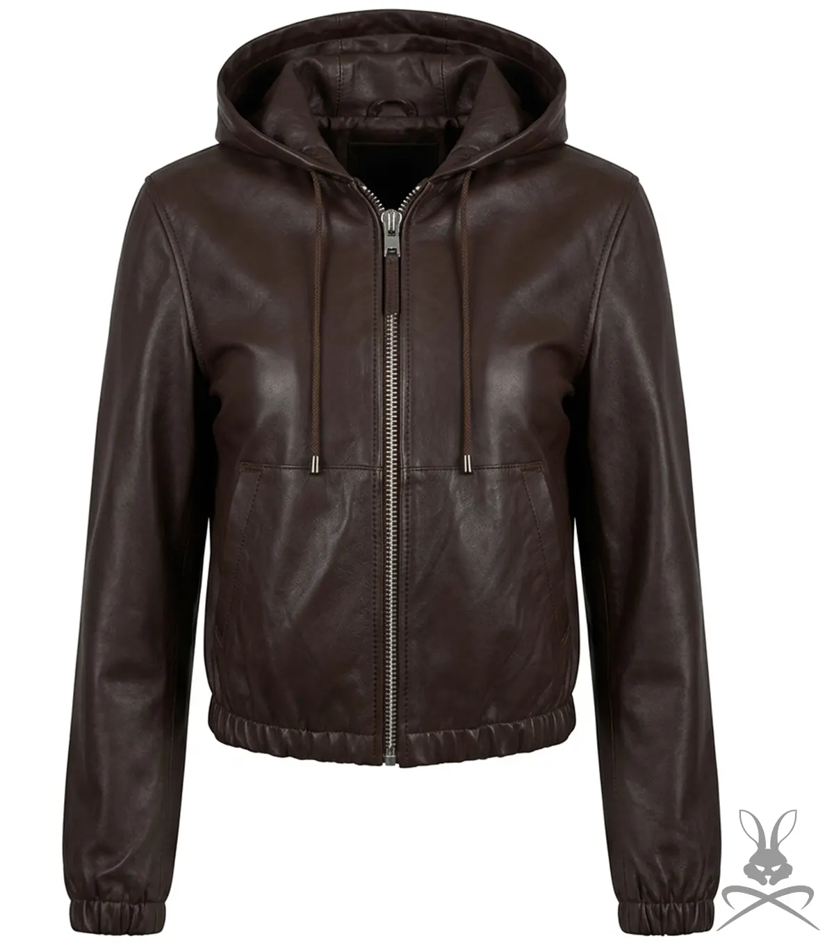 Buy Womens Chocolate Leather Hoodie