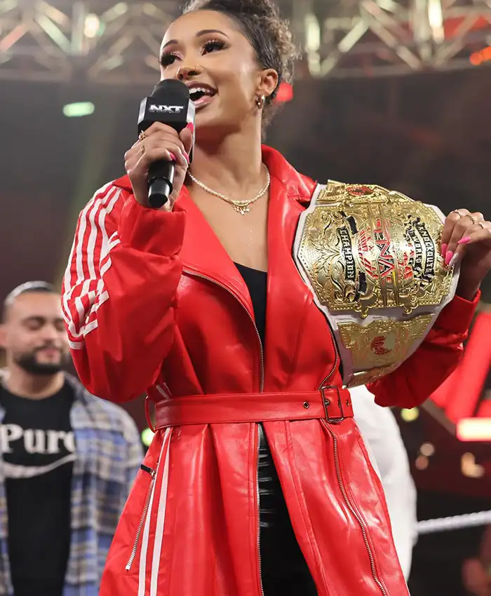 Wrestling Champions Kelani Jordan Leather Coat