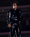 Ye Live Travis Scott Glossy Leather Suit