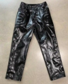 Ye Second Homecoming Concert Live Travis Scott Glossy Black Leather Pants