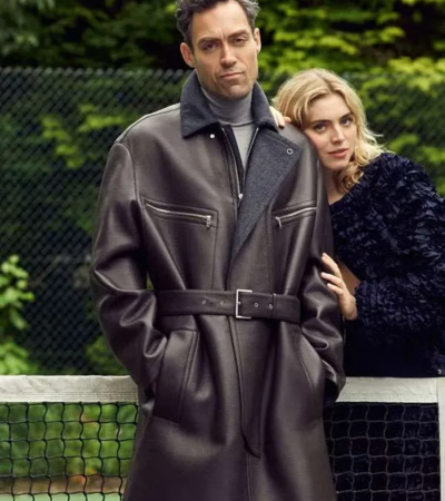 Alex Hassell Rivals S02 Leather Coat
