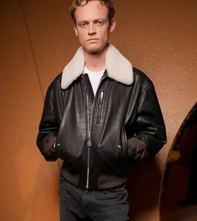 Anson Boon Paris Fashion Week 2026 Bomber Leather Jacket