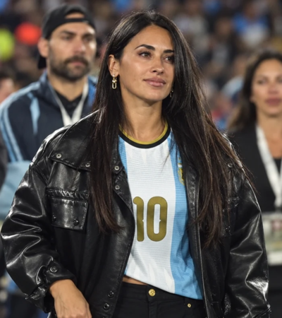 Argentina Team Antonela Roccuzzo Leather Jacket