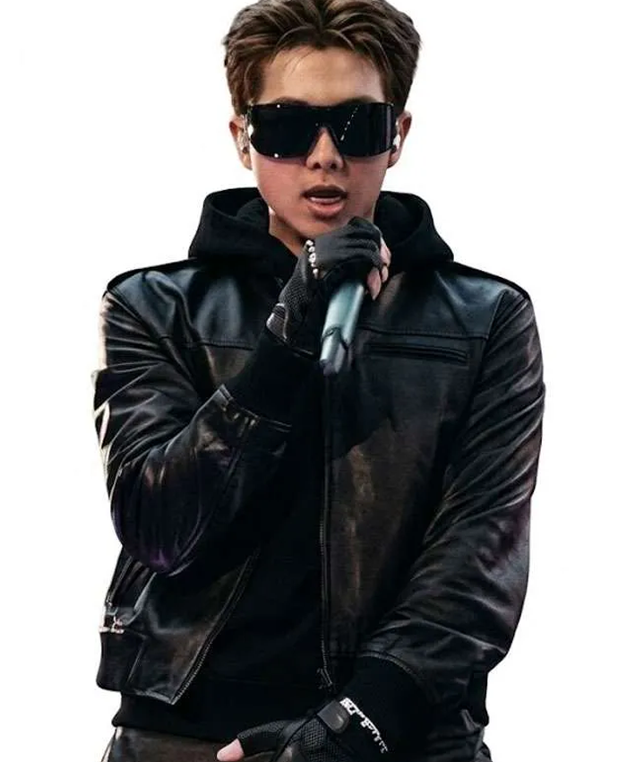 Arirang RM Black Leather Jacket