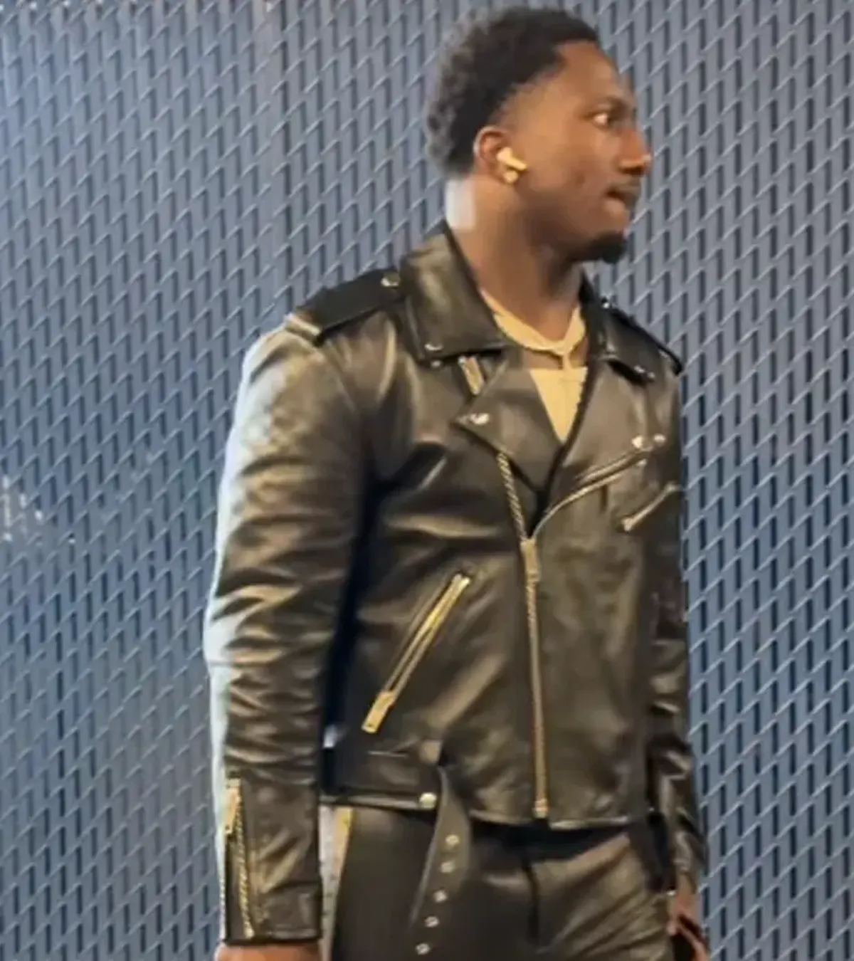 Arriving Lumen Field Deebo Samuel Sr. Leather Jacket