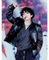 BTS Kim Taehyung On Song Mv Black Leather Jacket Front