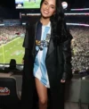 Becky G Super Bowl LX Black Leather Coat