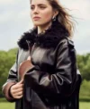 Bella Maclean Rivals S02 Brown Fur Leather Jacket