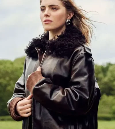 Bella Maclean Rivals S02 Brown Fur Leather Jacket
