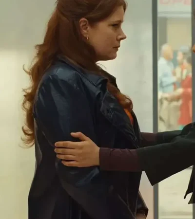 Buy Amy Adams Movie Klara and the Sun 2026 Chrissy Black Leather Trench Coat