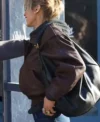 Buy Bella Hadid 2026 NYC Brown Leather Jacket