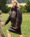 Buy Bella Maclean Rivals S02 Taggie O’Hara Brown Fur Bomber Leather Jacket