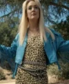 Buy Billie Lourd American Horror Story Winter Anderson Blue Fringe Leather Jacket On Sale