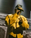 Buy Colombia 2026 Feid Balenciaga Yellow Leather Jacket