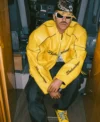 Buy Colombia 2026 Feid Balenciaga Yellow Leather Jacket On Sale