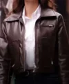 Buy Ekin Aksoy Underground TV Series 2026 Komiser Pinar Esen Brown Leather Jacket On Sale