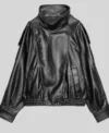 Buy I Play Rocky Stephan James Black Pebbled Leather Bomber Jacket