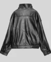 Buy I Play Rocky Stephan James Pebbled Leather Bomber Jacket