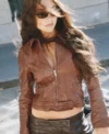 Buy Jade Picon Paris Fashion Week SS27 Brown Leather Jacket For Women