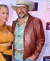 Buy Jason Aldean California SabesWings 2026 Burgundy Leather Jacket