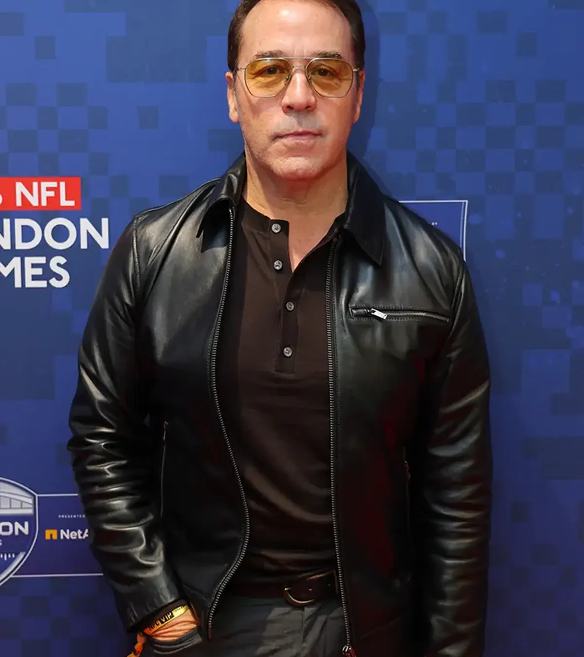 Buy Jeremy Piven Tottenham Hotspur Stadium 2026 Black Leather Jacket On Sale