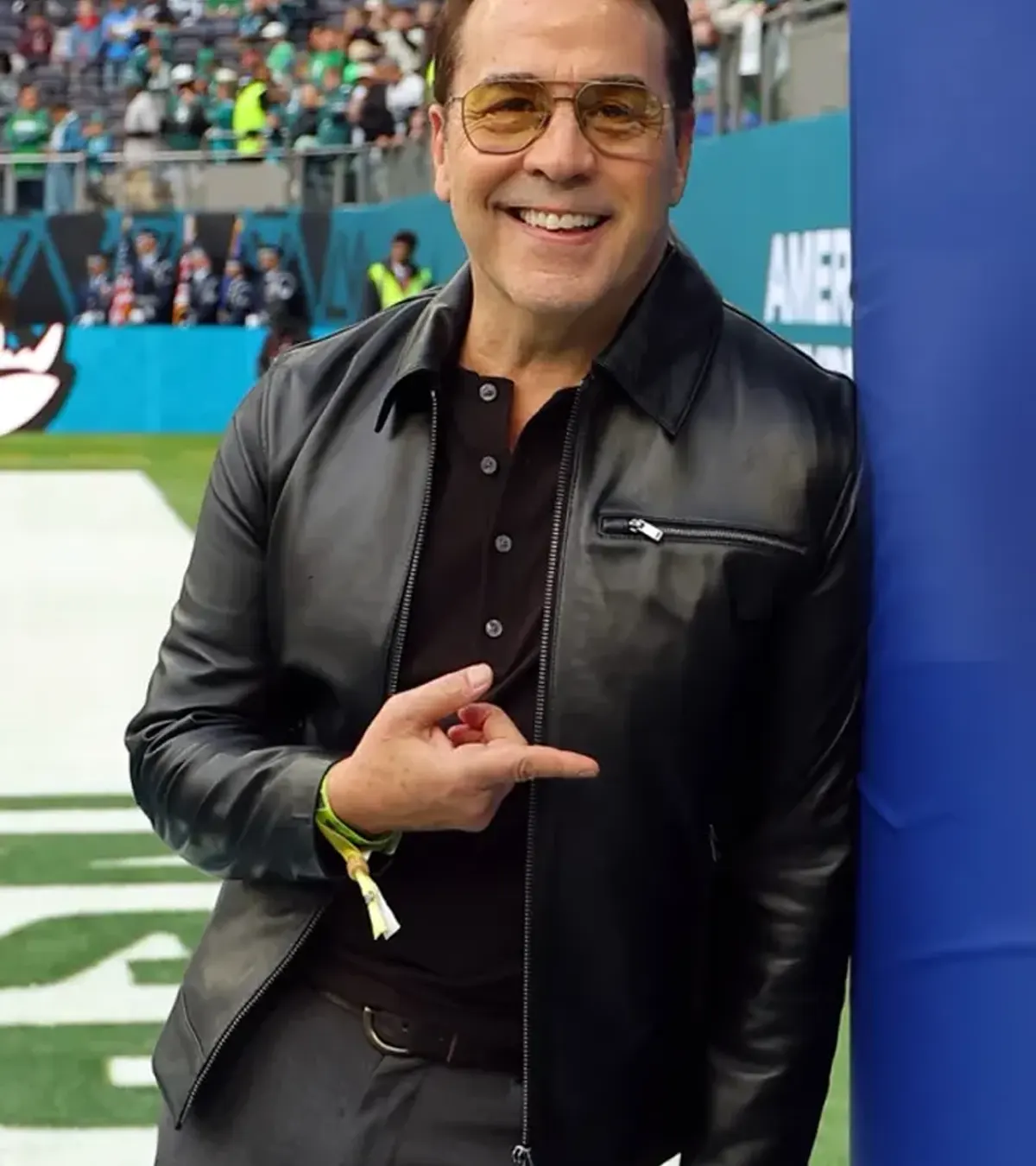 Buy Jeremy Piven Tottenham Hotspur Stadium 2026 Black Leather Jacket