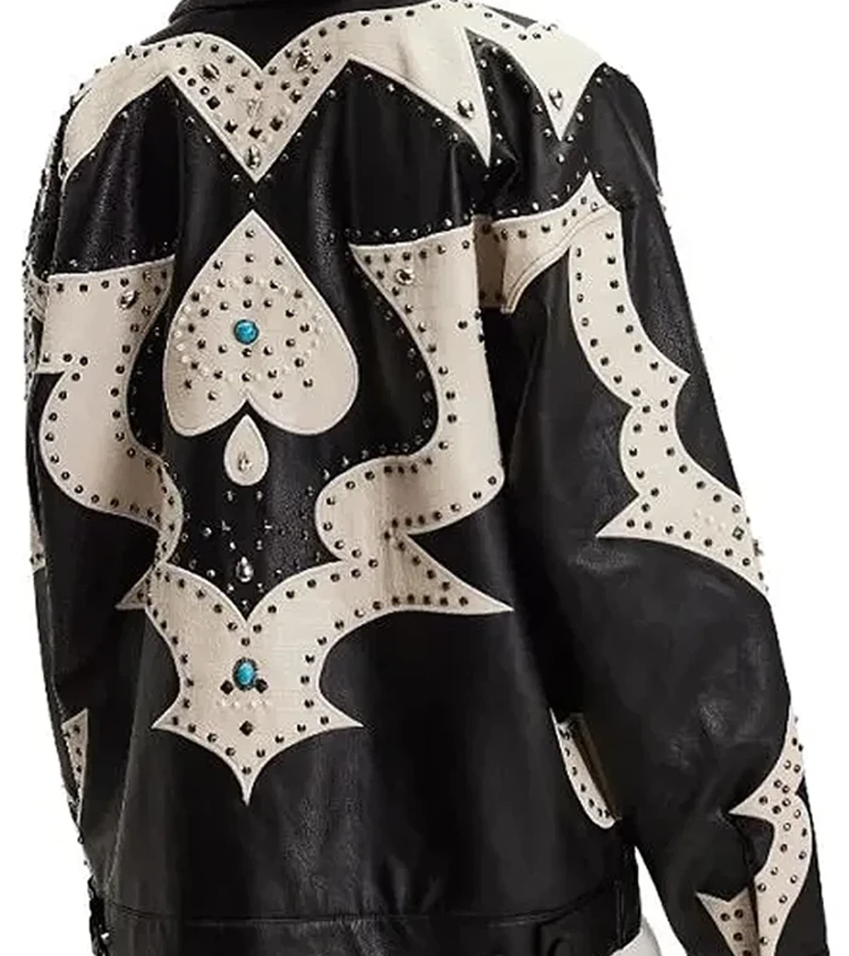 Buy Laya DeLeon Hayes The Equalizer TV Series S05 Delilah Black and White Leather Studded Jacket