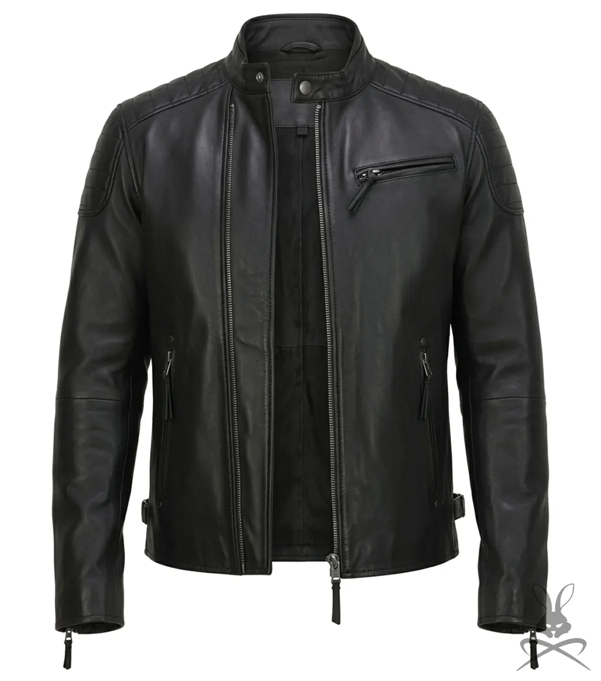 Buy Mens Black Leather Biker Jacket