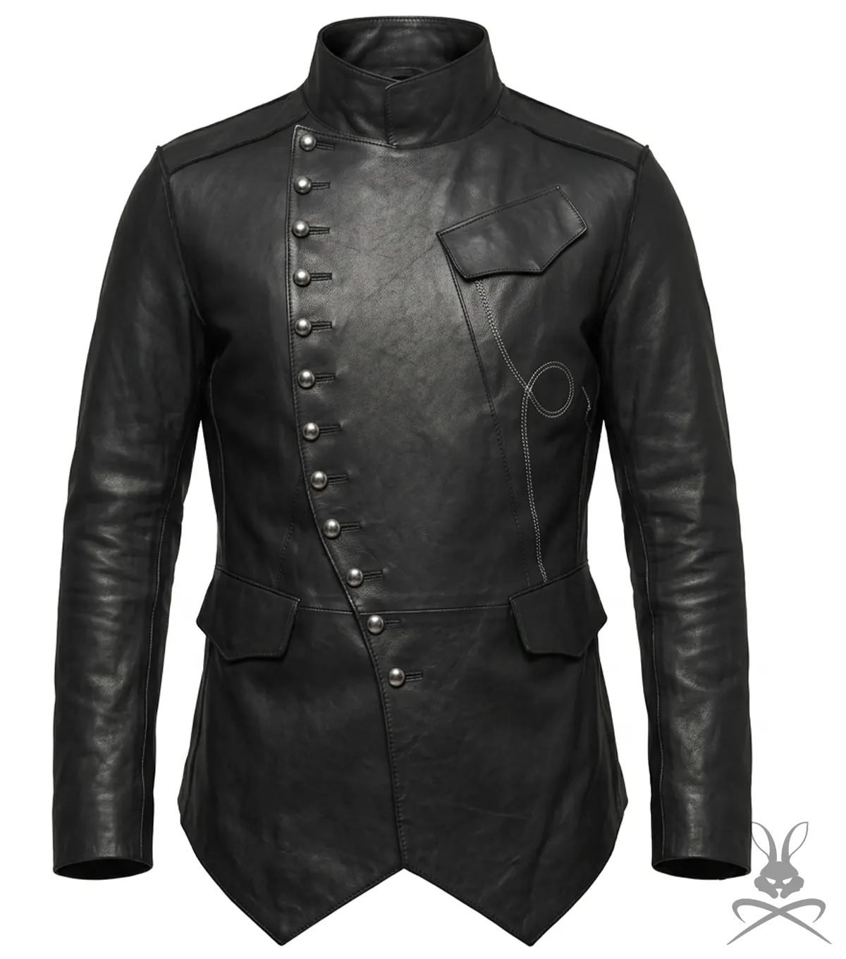 Buy Mens Black Steampunk Real Leather Jacket