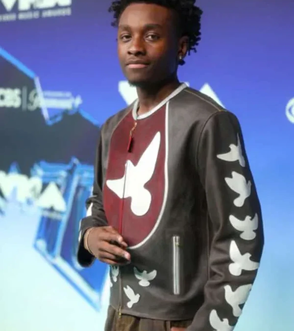 Buy Miles Caton 2026 MTV VMAS Brown Leather Jacket