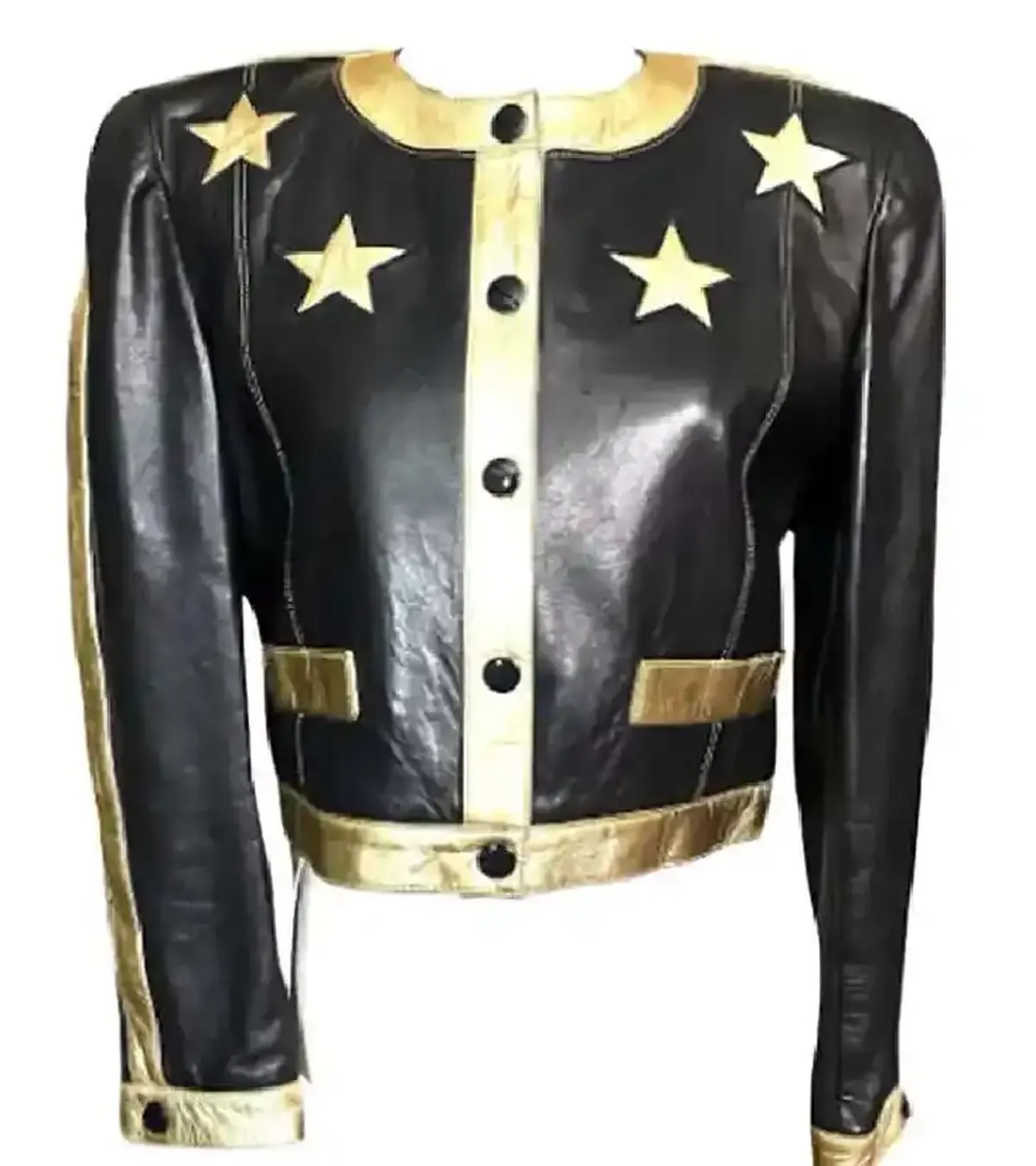 Buy Miyoko American Idol 2026 TV Show Golden Stars Leather Jacket On Sale
