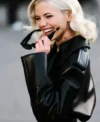 Buy NYC Fashion Show 2026 Hayes Warner Black Leather Jacket For Sale