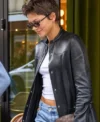 Buy Paris 2026 Zendaya Black Leather Coat On Sale