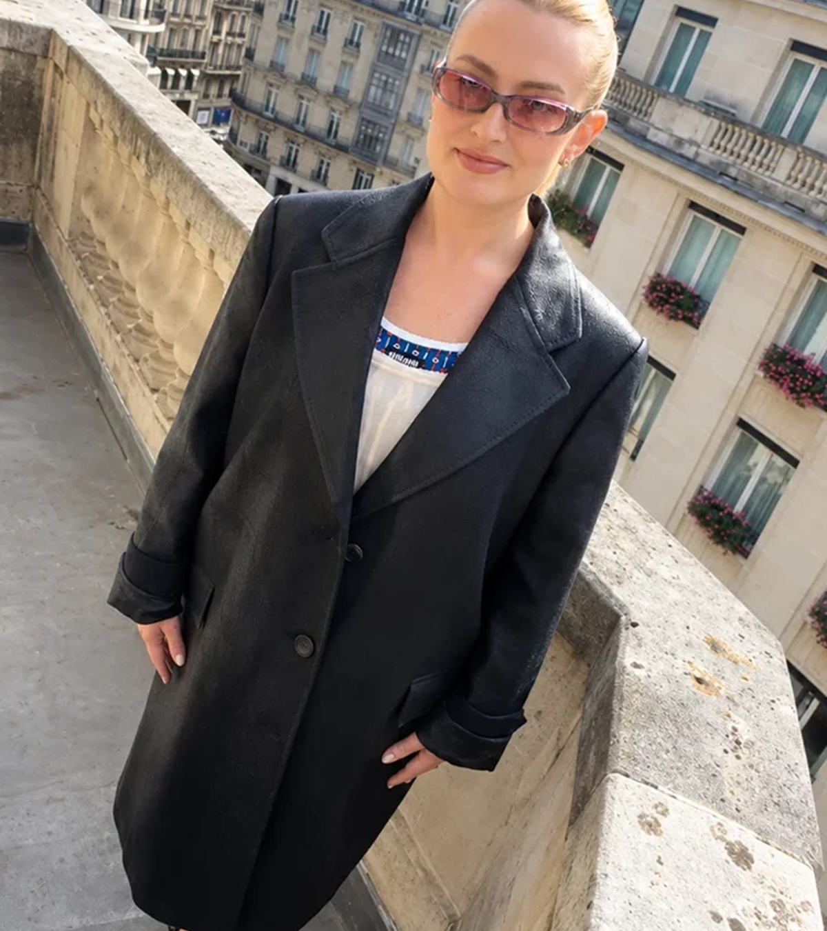 Buy Paris Fashion Week 2026 Amelia Dimoldenberg Black Leather Coat