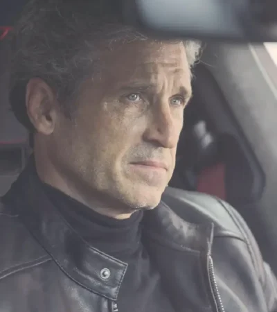 Buy Patrick Dempsey Memory of a Killer 2026 Angelo Doyle Black Leather Jacket On Sale