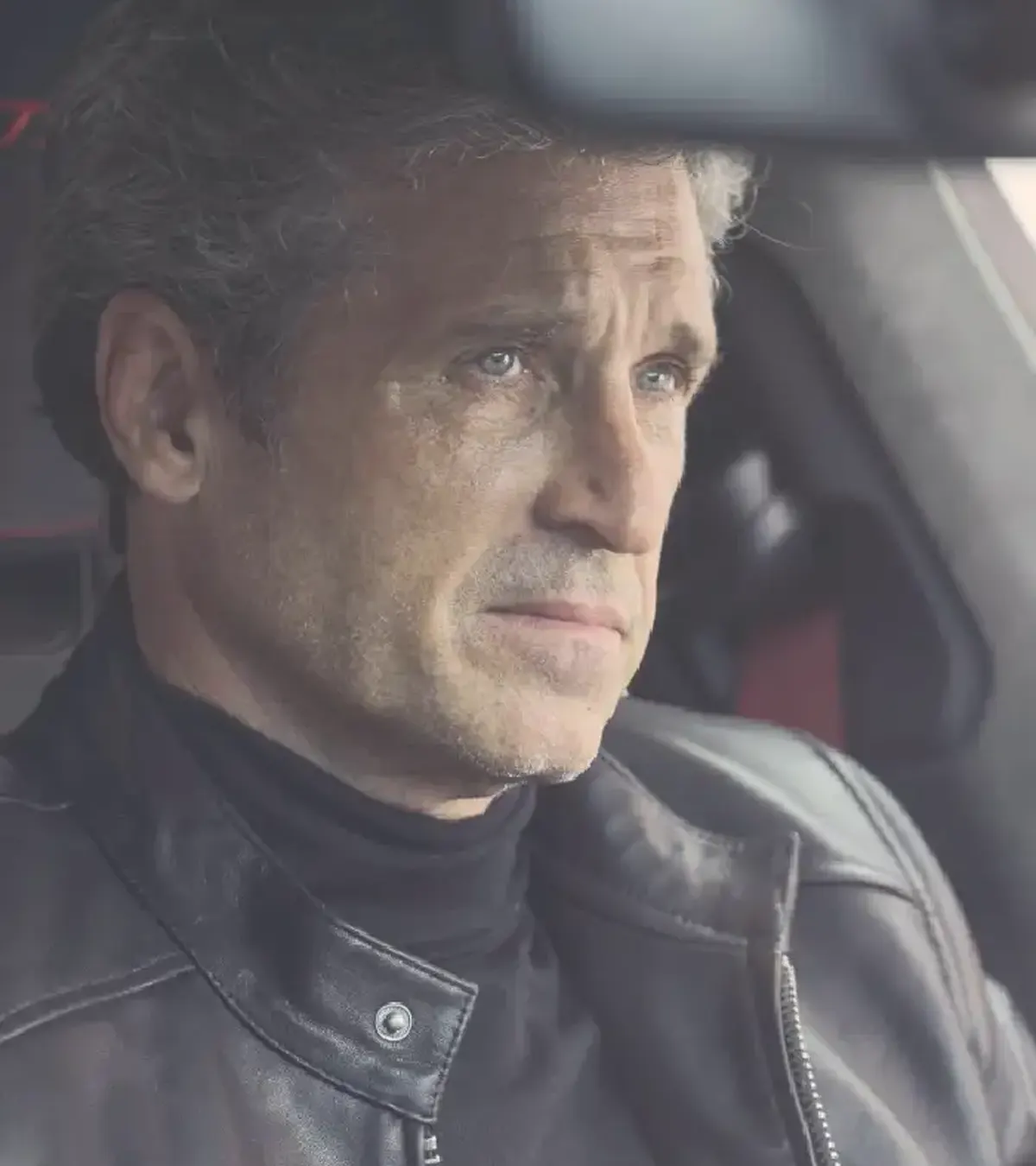 Buy Patrick Dempsey Memory of a Killer 2026 Angelo Doyle Black Leather Jacket On Sale