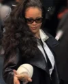 Buy Rihanna Paris Fashion Week 2026 Black Leather Jacket