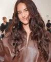 Buy Shailene Woodley Paris Fashion Week 2026 Brown Leather Jacket