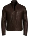 Buy Simu Liu The Copenhagen Test S01 Alexander Hale Brown Leather Jacket On Sale