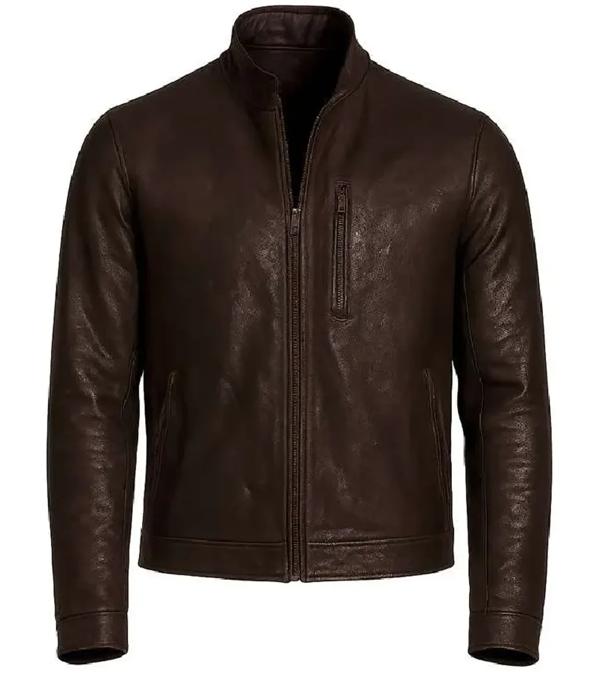 Buy Simu Liu The Copenhagen Test S01 Alexander Hale Brown Leather Jacket On Sale
